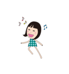 オカッパお嬢さん（個別スタンプ：21）