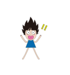 オカッパお嬢さん（個別スタンプ：22）