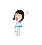 オカッパお嬢さん（個別スタンプ：24）