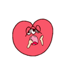 ハート顔（個別スタンプ：5）
