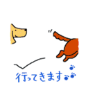 かわいいミニチュアダックスフンド チョコ（個別スタンプ：2）