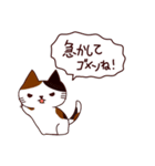 ごめんね猫 日本語（個別スタンプ：15）