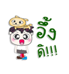 Mr. Saki and dog..^_^（個別スタンプ：8）