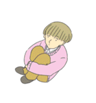 若干上から目線で素朴な顔の男の子たち（個別スタンプ：37）