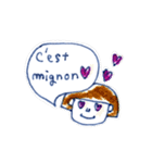 フレンチボブリナとフレンズ。仏語Ver.（個別スタンプ：6）