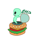 Cute Alien ＆ Flying Hamburger（個別スタンプ：5）