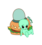 Cute Alien ＆ Flying Hamburger（個別スタンプ：10）