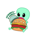 Cute Alien ＆ Flying Hamburger（個別スタンプ：12）
