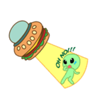 Cute Alien ＆ Flying Hamburger（個別スタンプ：15）