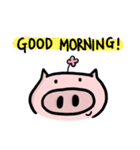 A Pig with a Flower（個別スタンプ：1）