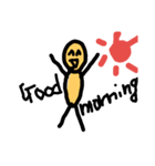黄色い棒人間（個別スタンプ：1）