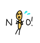 黄色い棒人間（個別スタンプ：4）
