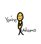 黄色い棒人間（個別スタンプ：5）