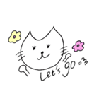 仲の良いくまとねこ（個別スタンプ：1）