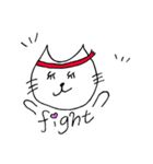 仲の良いくまとねこ（個別スタンプ：3）