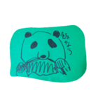 うろんな目付きの動物(緑)（個別スタンプ：13）