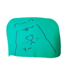 うろんな目付きの動物(緑)（個別スタンプ：26）