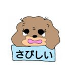 たれ目犬ポンポン（個別スタンプ：11）