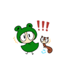 かえるかっぱちゃんとりすくん（個別スタンプ：5）