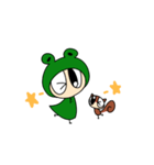 かえるかっぱちゃんとりすくん（個別スタンプ：8）