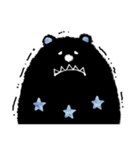 モノクロうさぎとクマのスタンプ（個別スタンプ：14）