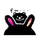 モノクロうさぎとクマのスタンプ（個別スタンプ：16）