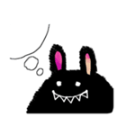 モノクロうさぎとクマのスタンプ（個別スタンプ：31）