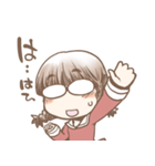 あわあわする三つ編みメガネさん（個別スタンプ：8）