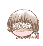 あわあわする三つ編みメガネさん（個別スタンプ：13）
