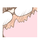 あわあわする三つ編みメガネさん（個別スタンプ：16）