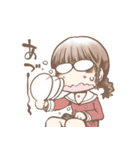 あわあわする三つ編みメガネさん（個別スタンプ：18）