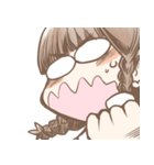 あわあわする三つ編みメガネさん（個別スタンプ：26）