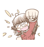 あわあわする三つ編みメガネさん（個別スタンプ：29）
