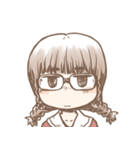 あわあわする三つ編みメガネさん（個別スタンプ：31）