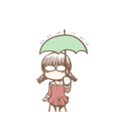あわあわする三つ編みメガネさん（個別スタンプ：33）