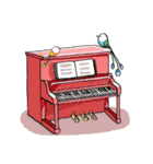 小鳥と音楽・ピアノの先生2（個別スタンプ：40）
