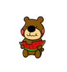 Little Brown Bear Loves To Eat（個別スタンプ：34）