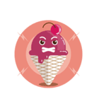 Cute and fresh summer ice cream stickers（個別スタンプ：3）