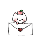 りんごにゃんこのかわいいスタンプ（個別スタンプ：2）