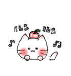 りんごにゃんこのかわいいスタンプ（個別スタンプ：5）