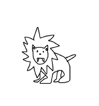 だてのらくがき動物たち（個別スタンプ：4）