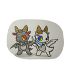 黒と白ドラゴン（個別スタンプ：1）