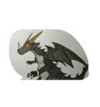 黒と白ドラゴン（個別スタンプ：5）