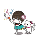 Q and white meow daily 2（個別スタンプ：9）