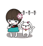 Q and white meow daily 2（個別スタンプ：35）