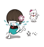 Q and white meow daily 2（個別スタンプ：36）