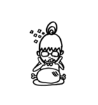 お団子メガネ（個別スタンプ：2）