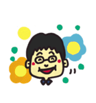 ショートヘアー＆眼鏡の女性のスタンプ（個別スタンプ：7）