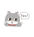 はちわれネコのポーカーフェイス（個別スタンプ：2）