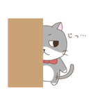 はちわれネコのポーカーフェイス（個別スタンプ：35）